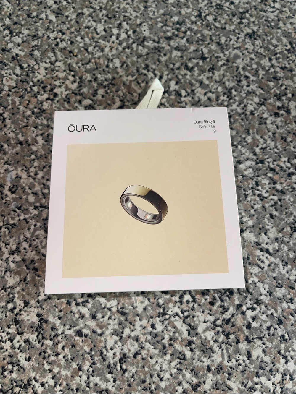 Oura Ring 5 — Gold Finish size 8